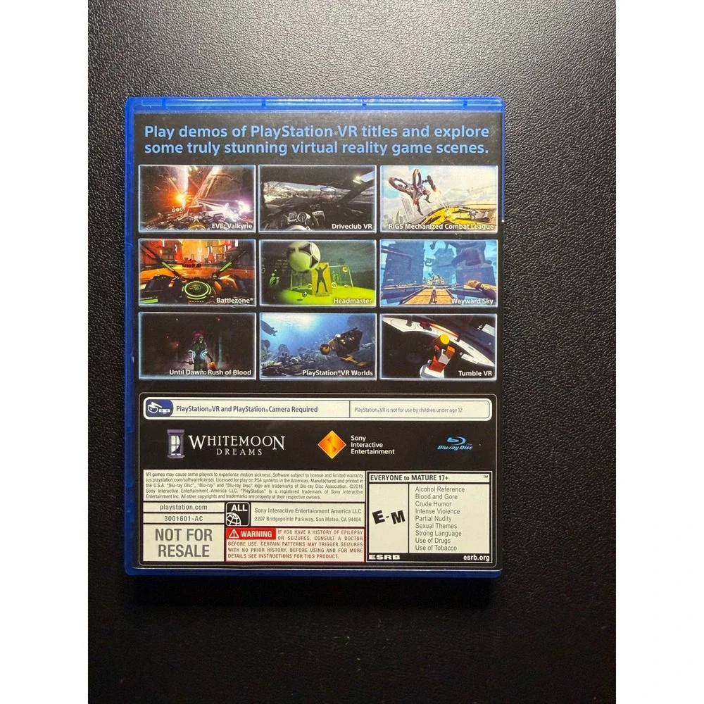 Sony‎ PlayStation VR Demo Disc PS4 PSVR Physical Disc Compilation
